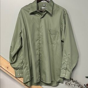 Geoffrey Beene Olive Green Dress Shirt